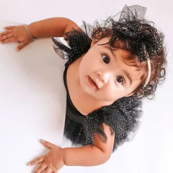 Posh Peanut Ruffled Tulle Sleeveless Bodysuit Outlet