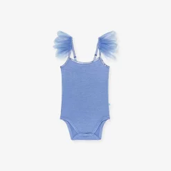Posh Peanut Ruffled Tulle Sleeveless Bodysuit Flash Sale