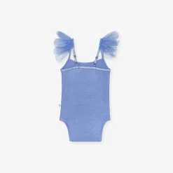 Posh Peanut Ruffled Tulle Sleeveless Bodysuit Flash Sale