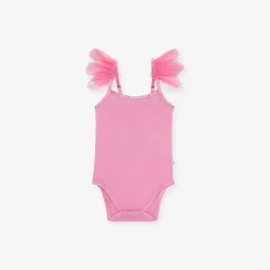 Posh Peanut Ruffled Tulle Sleeveless Bodysuit Online