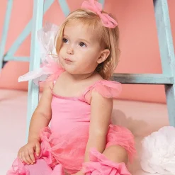 Posh Peanut Ruffled Tulle Sleeveless Bodysuit Online