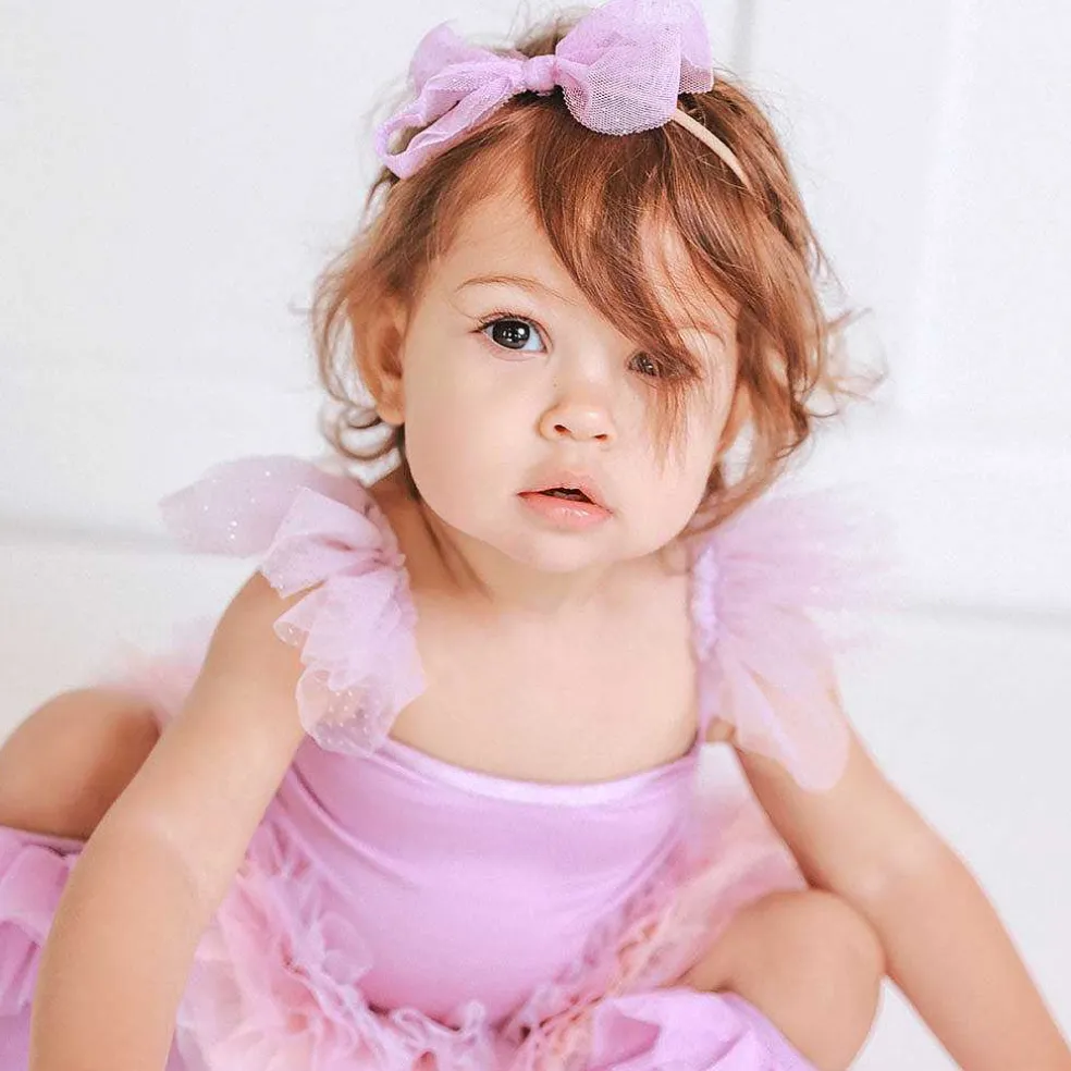 Posh Peanut Ruffled Tulle Sleeveless Bodysuit Fashion