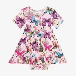 Posh Peanut Ruffled Twirl Bodysuit Dress New