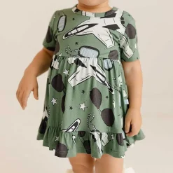 Posh Peanut Ruffled Twirl Bodysuit Dress Outlet