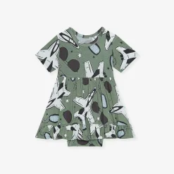 Posh Peanut Ruffled Twirl Bodysuit Dress Outlet