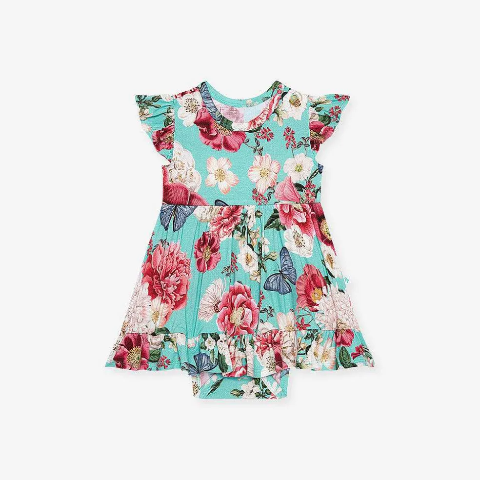 Posh Peanut Ruffled Twirl Bodysuit Dress Outlet