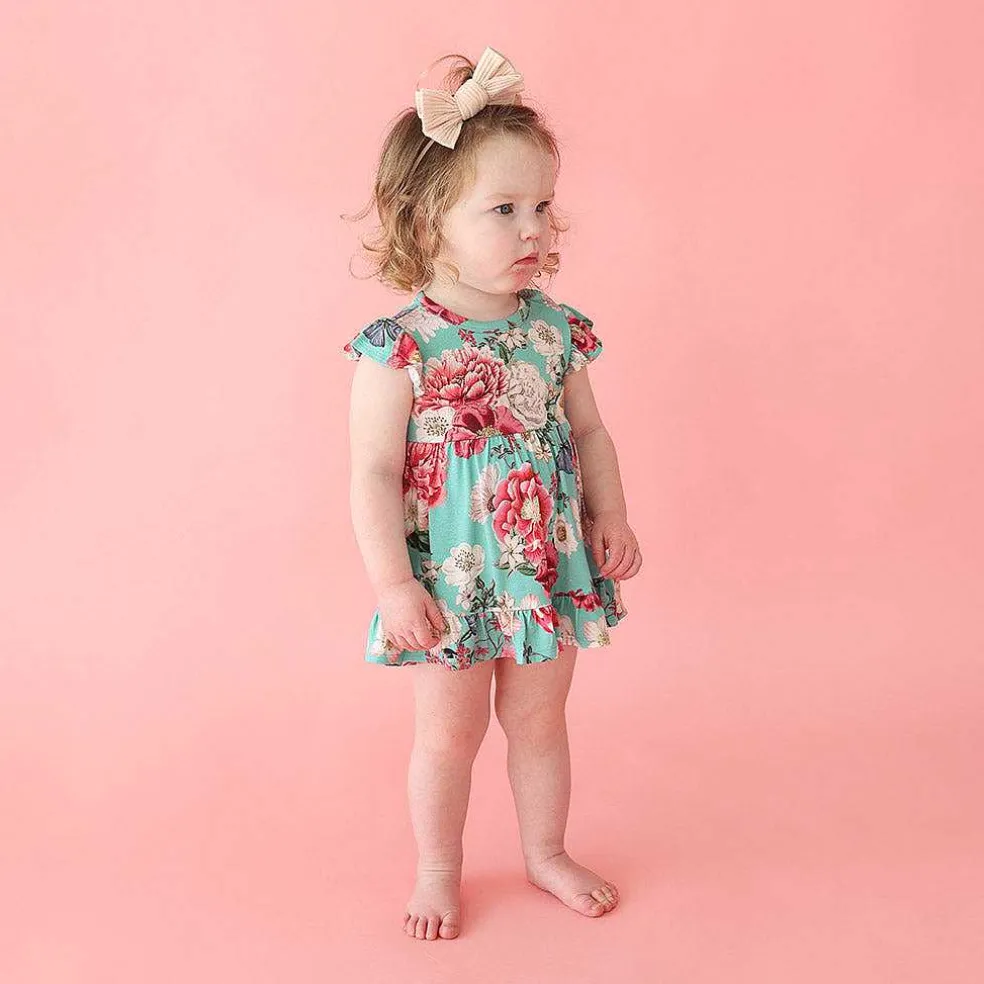 Posh Peanut Ruffled Twirl Bodysuit Dress Outlet