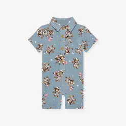 Posh Peanut Short Sleeve Collared Henley Shortall Flash Sale