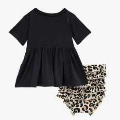 Posh Peanut Short Sleeve Peplum Ruffled Bummie Set Hot