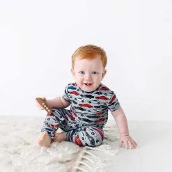 Posh Peanut Short Sleeve Romper Outlet