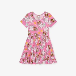 Posh Peanut Short Sleeve Ruffled Twirl Dress Outlet