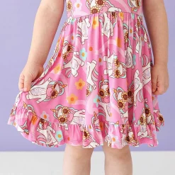 Posh Peanut Short Sleeve Ruffled Twirl Dress Outlet