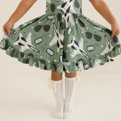 Posh Peanut Short Sleeve Ruffled Twirl Dress Cheap