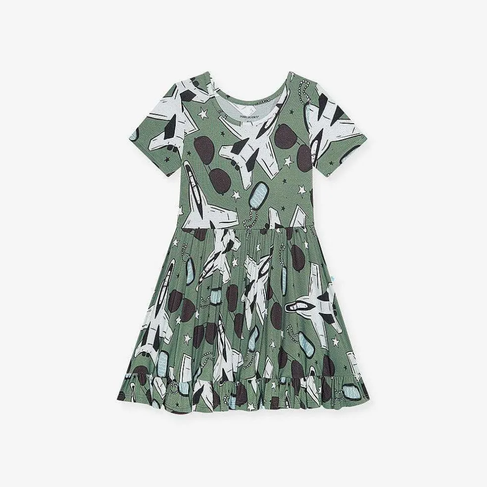 Posh Peanut Short Sleeve Ruffled Twirl Dress Cheap