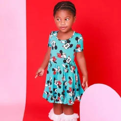 Posh Peanut Short Sleeve Ruffled Twirl Dress Sale