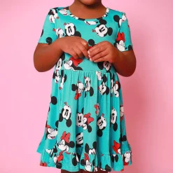 Posh Peanut Short Sleeve Ruffled Twirl Dress Sale