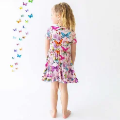 Posh Peanut Short Sleeve Ruffled Twirl Dress Sale