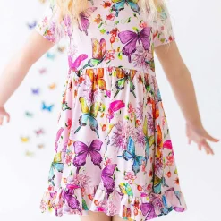 Posh Peanut Short Sleeve Ruffled Twirl Dress Sale