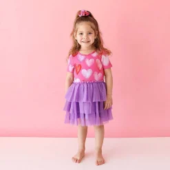 Posh Peanut Short Sleeve Tulle Dress Fashion