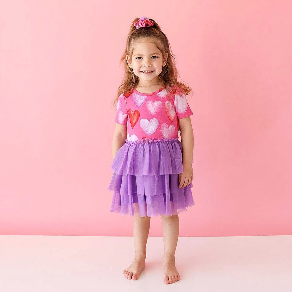 Posh Peanut Short Sleeve Tulle Dress Fashion