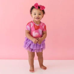 Posh Peanut Short Sleeve Tulle Skirt Bodysuit Dress New