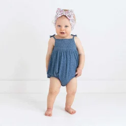 Posh Peanut Sleeveless Smocked Bubble Romper New