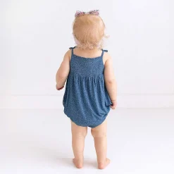 Posh Peanut Sleeveless Smocked Bubble Romper New