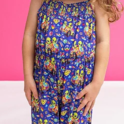 Posh Peanut Sleeveless Smocked Jumpsuit Store