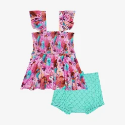 Posh Peanut Smocked Babydoll Bummie Set Cheap