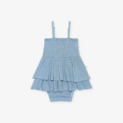 Posh Peanut Smocked Tiered Bodysuit Dress Shop