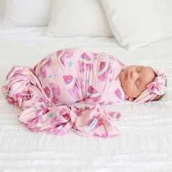Posh Peanut Swaddle Headband Set New