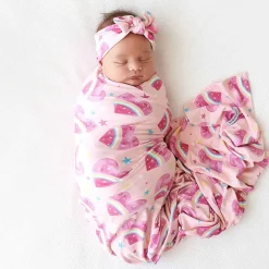 Posh Peanut Swaddle Headband Set New