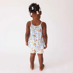 Posh Peanut Tank Ruffled Short Set Hot