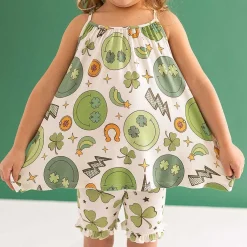Posh Peanut Tank Ruffled Short Set Shop