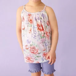 Posh Peanut Tank Ruffled Short Set Online
