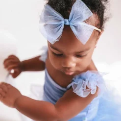 Posh Peanut Tulle Bow Nylon Headband Hot