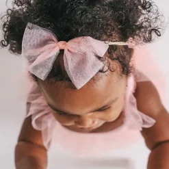 Posh Peanut Tulle Bow Nylon Headband Shop