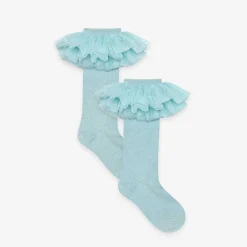Posh Peanut Tulle Ruffle Knee High Socks Discount