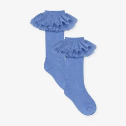Posh Peanut Tulle Ruffle Knee High Socks Clearance