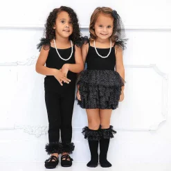 Posh Peanut Tulle Ruffled Leggings Hot