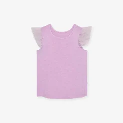Posh Peanut Tulle Sleeve Shirt Best Sale