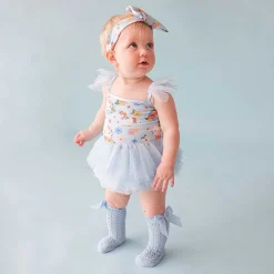 Posh Peanut Tulle Smocked Bodysuit Dress Flash Sale
