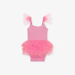 Posh Peanut Tulle Smocked Bodysuit Dress Best Sale