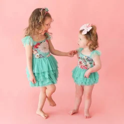 Posh Peanut Tulle Smocked Bodysuit Dress Flash Sale