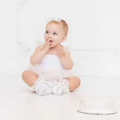 Posh Peanut Tulle Smocked Bodysuit Dress Flash Sale