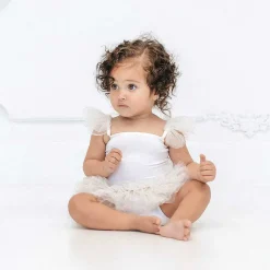 Posh Peanut Tulle Smocked Bodysuit Dress Flash Sale