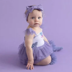 Posh Peanut Tulle Smocked Bodysuit Dress Discount