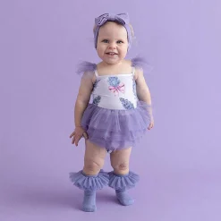 Posh Peanut Tulle Smocked Bodysuit Dress Discount