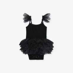 Posh Peanut Tulle Smocked Bodysuit Dress Cheap