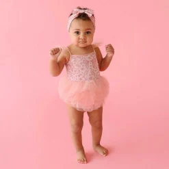 Posh Peanut Tulle Smocked Bodysuit Dress Cheap